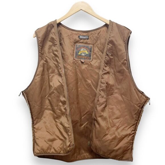 Vintage Wilsons Leather Brown Leather Adventure Bound Anorak Coat Size Medium - Picture 9 of 12